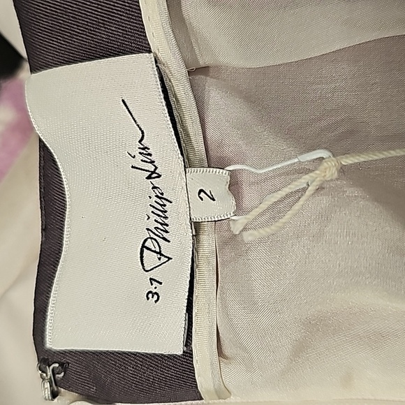 3.1 Phillip Lim White & Lavender Woolen Grid-Print Mini Skirt - Size 2 - Picture 6 of 8